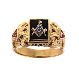 3RD DEGREE BLUE LODGE MASONIC RING 10K OR 14K  Open or Solid Back #519