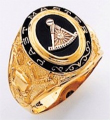 Masonic Past Master Rings 10KT or 14KT YELLOW OR WHITE Gold, Open or Solid Back #1047