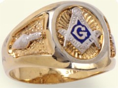 3rd Degree Blue Lodge Masonic Ring 10KT OR 14KT, Solid Back #47
