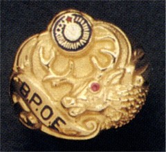 B.P.O.E. Elks Rings 10KT or 14KT Gold, Open or Solid Back, Yellow or White Gold #3107