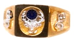 B.P.O.E. ELKS Ring 10KT or 14KT,Yellow or White Gold Open or Solid Back #3105