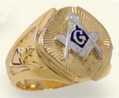 3rd Degree Blue Lodge Masonic Ring 10KT OR 14KT, Solid Back  #21
