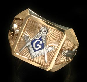 3rd Degree Blue Lodge Masonic Ring 10KT OR 14KT, Solid Back #32