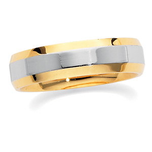 18KT Yellow Gold and Platinum Wedding Band #4