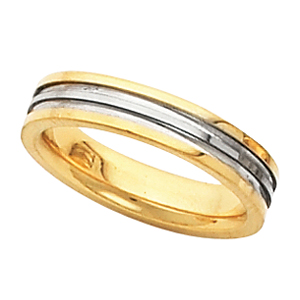 18KT Yellow Gold and Platinum Wedding Band #8
