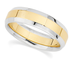 14KT Yellow and White Gold Wedding Band #2
