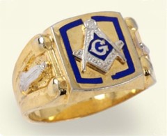 3rd Degree Blue Lodge Masonic Ring 10KT OR 14 KT, Hollow Back #2