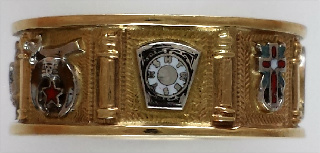 Scottish Rite/York Rite/Shrine Ring 10KT or 14KT White or Yellow Gold #1134