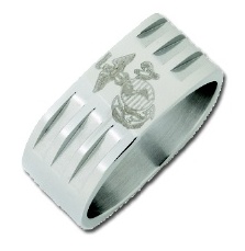 Stainless Steel Military Ring #5