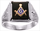 Gothic Sterling Silver Masonic Rings #20G