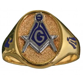 3rd Degree Masonic Ring 10KT OR 14KT,  Solid Back, White or Yellow Gold #617