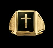 Clergy Rings 10KT or 14KT Yellow or White Gold  Open or Solid Back  #4