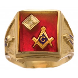 3rd Degree Blue Lodge Masonic Ring 10KT OR 14KT Yellow or White Gold, Solid Back #517