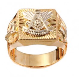 Masonic Past Master Rings, 10KT or 14KT YELLOW OR WHITE GOLD, Open or  Solid Back #1013