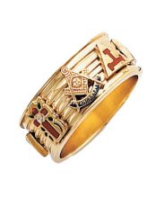 Shrine Band Style Ring 10K or 14K Gold  #50