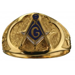 3rd Degree Blue Lodge Masonic Ring 10KT or 14KT YELLOW OR WHITE Gold, Open or Closed  Back  #426a