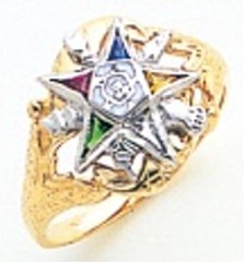 Eastern Star 10Kt or 14KT Yellow or White Gold #26