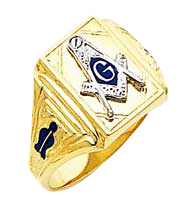 #126a Blue Lodge Masonic Ring 10K or 14K Open Back