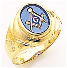 3rd Degree Masonic Blue Lodge Ring 10KT OR 14KT Open or Solid Back, White or Yellow Gold, #192b