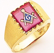 3rd Degree Masonic Blue Lodge Ring 10KT OR 14KT Open Back, White or Yellow Gold, #185b