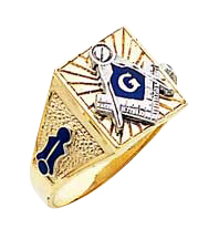 #130a Blue Lodge Masonic Ring 10K or 14K