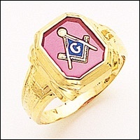 3rd Degree Masonic Blue Lodge Ring 10KT OR 14KT Open or Solid Back, White or Yellow Gold, #181b
