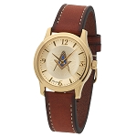 Bulova Square & Compass Gold Leather Watch MSW102(Tan)