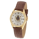 Bulova Square & Compass Gold Leather Watch MSW300(Cognac)