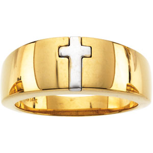 Two Tone Cross Ring #19