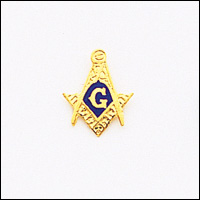 Masonic Blue Lodge Lapel Pin 10KT Yellow Gold #27