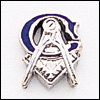 Masonic Blue Lodge Lapel Pin 10KT White Gold #28
