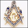 Masonic BLue Lodge Lapel Pin 10KT Gold #30