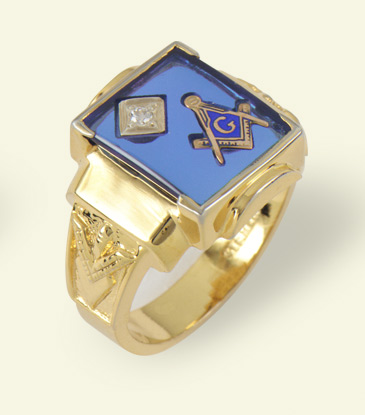 3rd Degree Masonic Blue Lodge Ring 10KT OR 14KT Gold, Open Back #241