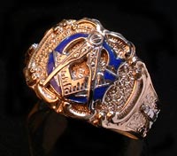 3rd Degree Blue Lodge Masonic Ring 10KT OR 14KT, Solid Back  #26