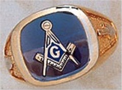 3rd Degree Masonic Blue Lodge Ring 10KT OR 14KT, Open Back #204