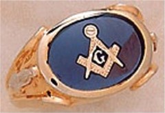 3rd Degree Masonic Blue Lodge Ring 10KT OR 14KT, Open Back #218