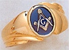 3rd Degree Masonic Blue Lodge Ring 10KT OR 14KT, Open Back  #214