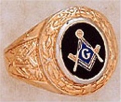 Masonic Blue Lodge Ring 10KT OR 14KT, Partial Closed Back #225