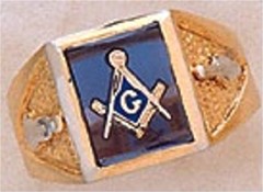 3rd Degree Masonic Blue Lodge Ring 10KT OR 14KT Gold, Open Back #231