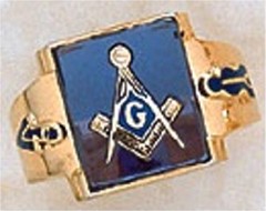 3rd Degree Masonic Blue Lodge Ring 10KT OR 14KT Gold, Open Back  #235