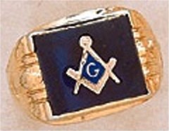 3rd Degree Masonic Blue Lodge Ring 10KT OR 14KT  Gold, Solid Back #239