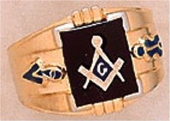 3rd Degree Masonic Blue Lodge Ring 10KT OR 14KT  Gold, Open Back #247