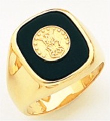 10KT or 14KT Air Force Ring, Solid Back, Yellow or White Gold #3