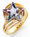 Eastern Star 10Kt or 14KT, Yellow or White Gold #21