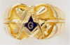 3rd Degree Masonic Ring 10KT OR 14KT, Open or Solid Back, White or Yellow Gold #614