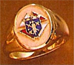 #56 Wefferling Berry Knights of Columbus Rings 10KT or 14KT Gold, Open Back , White or Yellow Gold