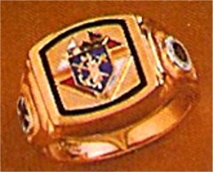 #60 Wefferling Berry Knights of Columbus Rings 10KT or 14KT Gold, Solid Back , White or Yellow Gold