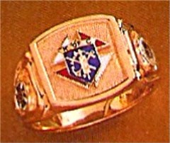 #62 Wefferling Berry Knights of Columbus Rings 10KT or 14KT Gold, Solid Back , White or Yellow Gold