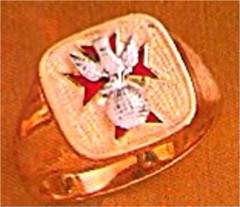 #67 Wefferling Berry Knights of Columbus Rings 10KT or 14KT Gold, Open Back , White or Yellow Gold