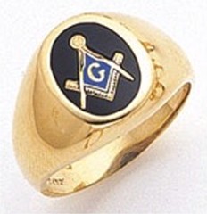 3rd Degree Masonic Blue Lodge Ring 10KT OR 14KT, Open or Solid Back, White or Yellow Gold, #107B